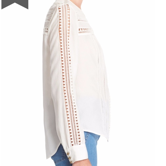 Veronica Beard The Gables Crew blouse silk 2 - Picture 2 of 8